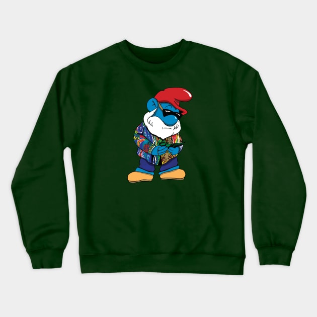 Call me Big Poppa Smurf Crewneck Sweatshirt by WigleyAve